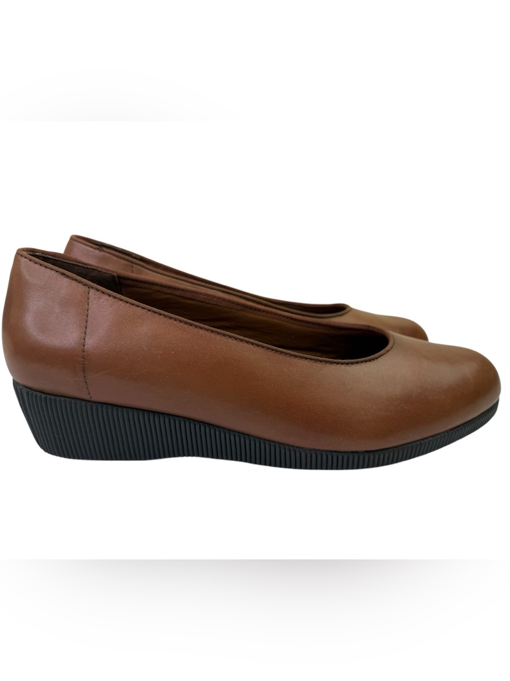 Women's Brown Wedge Pumps - Sleek Comfort